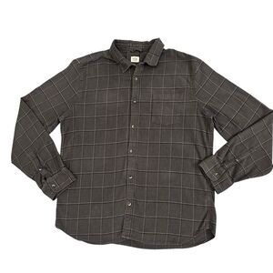 Marine Layer Shirt Mens XLarge Grey Plaid Flannel Button Front Long Sleeve